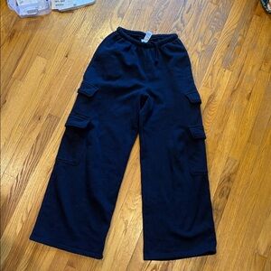 Garage Ultra Fleece Cargo Pants Size S Navy Blue